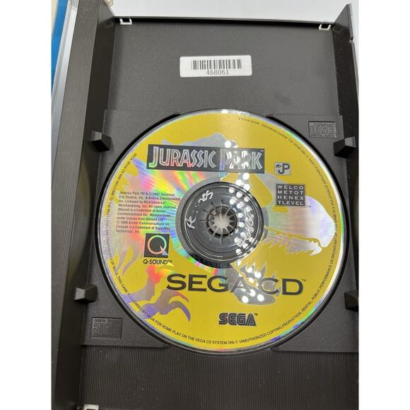 Jurassic Park (Sega CD, 1993) Complete With Manual CIB - Picture 4 of 7
